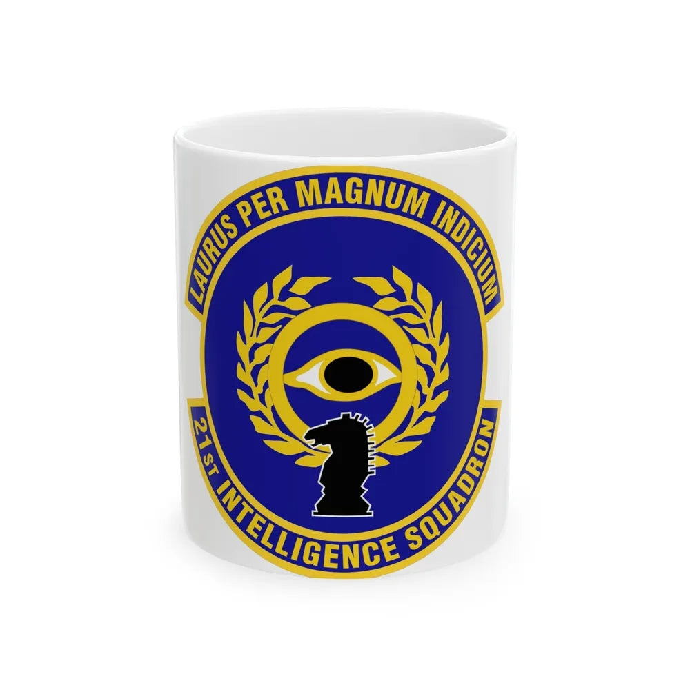 21st Intelligence Squadron (U.S. Air Force) White Coffee Mug-11oz-Go Mug Yourself