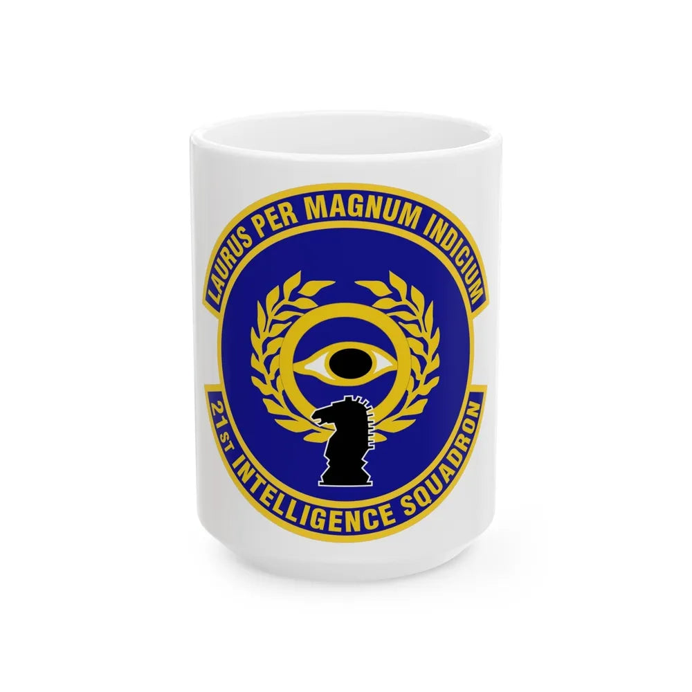 21st Intelligence Squadron (U.S. Air Force) White Coffee Mug-15oz-Go Mug Yourself