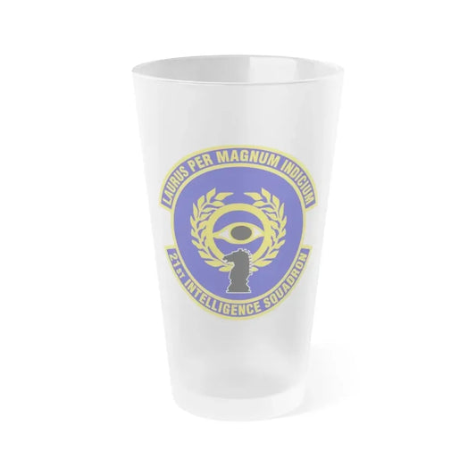 21st Intelligence Squadron (U.S. Air Force) Frosted Pint Glass 16oz Default Title - Go Mug Yourself