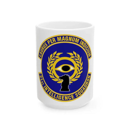 21st Intelligence Squadron (U.S. Air Force) White Coffee Mug 15oz - Go Mug Yourself