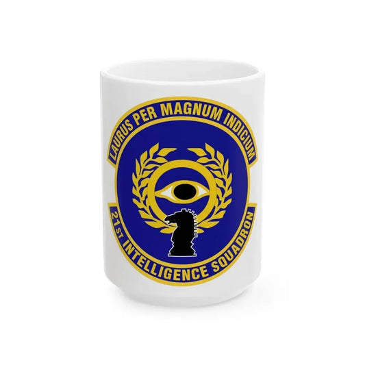 21st Intelligence Squadron (U.S. Air Force) White Coffee Mug 15oz - Go Mug Yourself