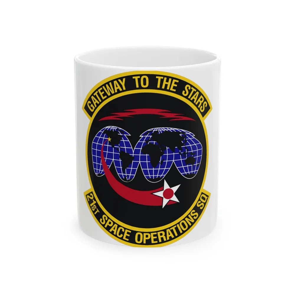 21st Space Operations Squadron (U.S. Air Force) White Coffee Mug-11oz-Go Mug Yourself