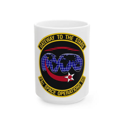 21st Space Operations Squadron (U.S. Air Force) White Coffee Mug-15oz-Go Mug Yourself