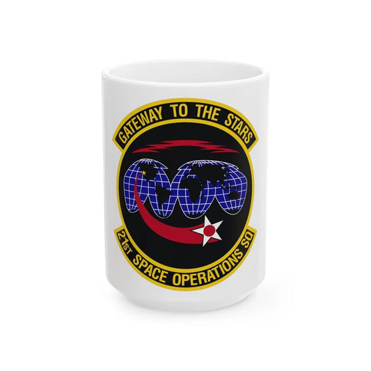 21st Space Operations Squadron (U.S. Air Force) White Coffee Mug-15oz-Go Mug Yourself