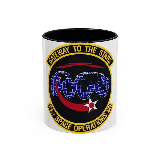 21st Space Operations Squadron (U.S. Air Force) Accent Coffee Mug 11oz Black - Go Mug Yourself