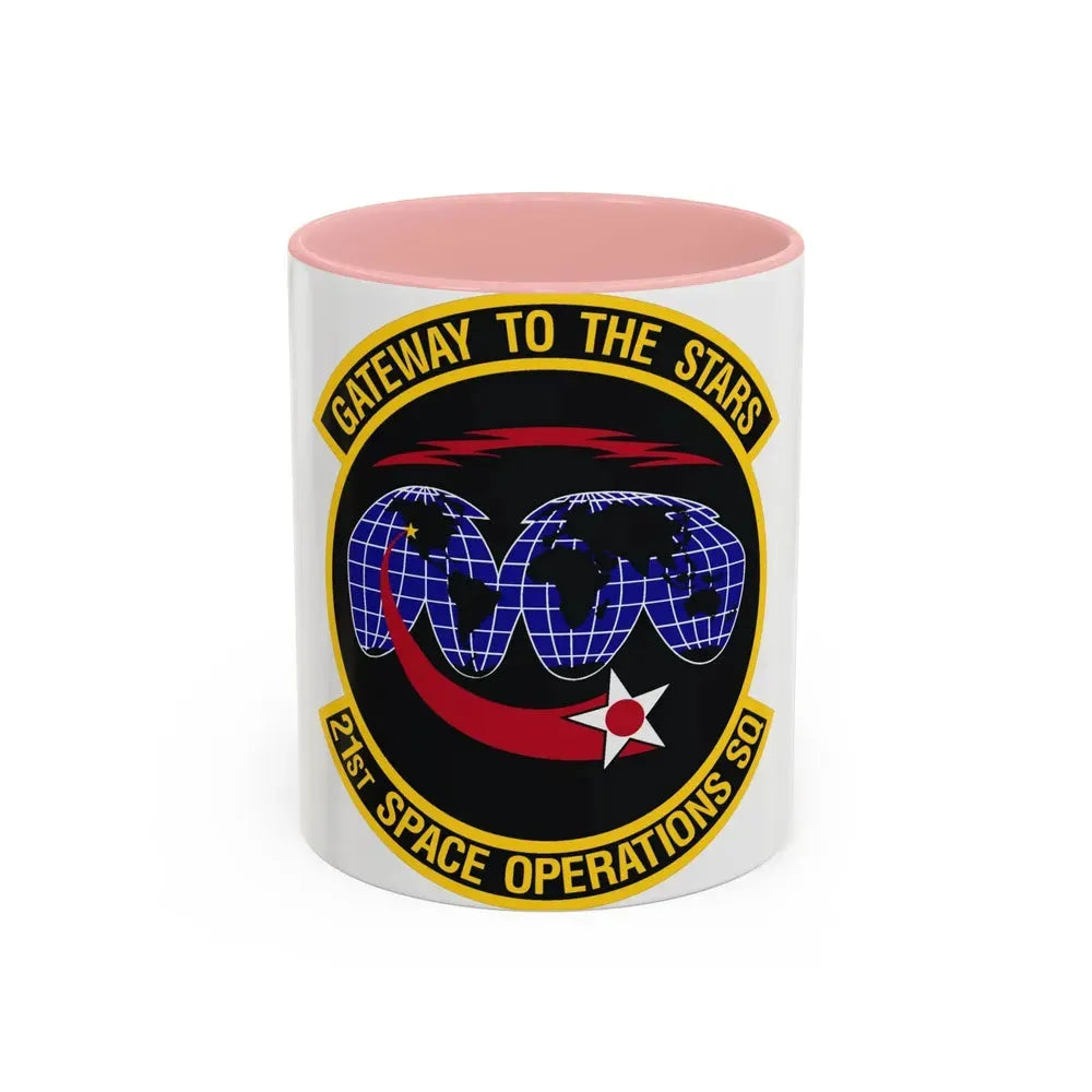 21st Space Operations Squadron (U.S. Air Force) Accent Coffee Mug 11oz Pink - Go Mug Yourself