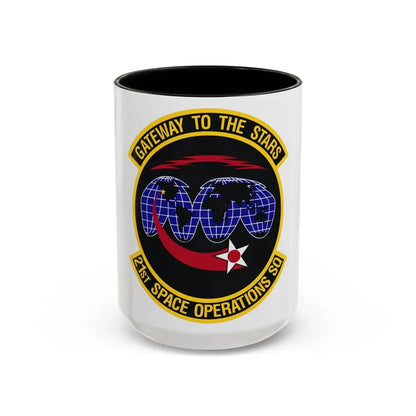 21st Space Operations Squadron (U.S. Air Force) Accent Coffee Mug 15oz Black - Go Mug Yourself