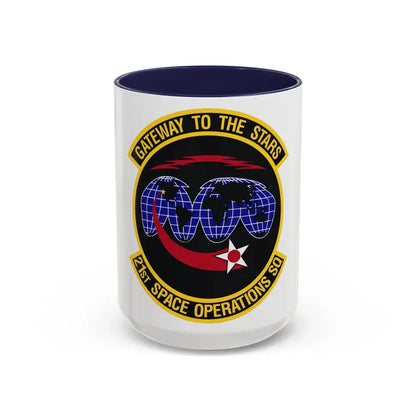 21st Space Operations Squadron (U.S. Air Force) Accent Coffee Mug 15oz Navy - Go Mug Yourself