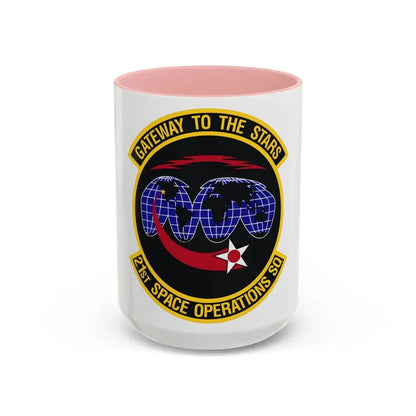 21st Space Operations Squadron (U.S. Air Force) Accent Coffee Mug 15oz Pink - Go Mug Yourself