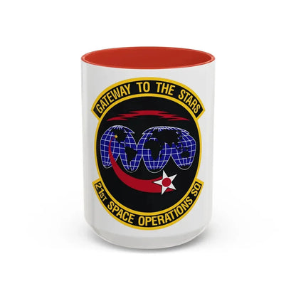21st Space Operations Squadron (U.S. Air Force) Accent Coffee Mug 15oz Red - Go Mug Yourself