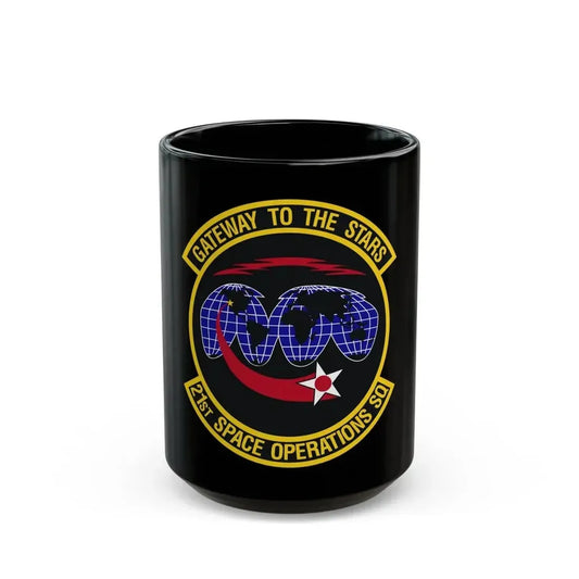 21st Space Operations Squadron (U.S. Air Force) Black Coffee Mug 15oz - Go Mug Yourself