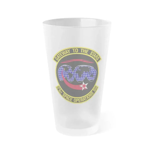 21st Space Operations Squadron (U.S. Air Force) Frosted Pint Glass 16oz 16oz Frosted - Go Mug Yourself