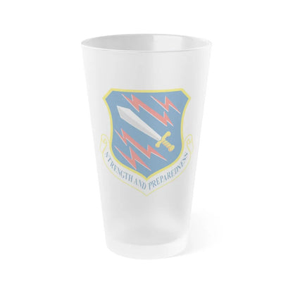 21st Space Wing (U.S. Air Force) Frosted Pint Glass 16oz-Go Mug Yourself