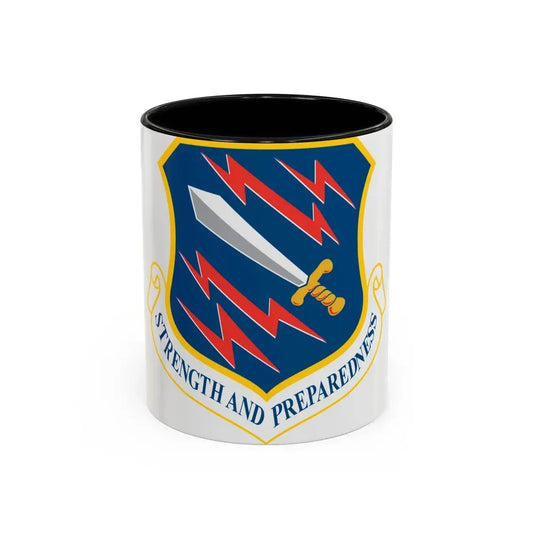 21st Space Wing (U.S. Air Force) Accent Coffee Mug 11oz Black - Go Mug Yourself
