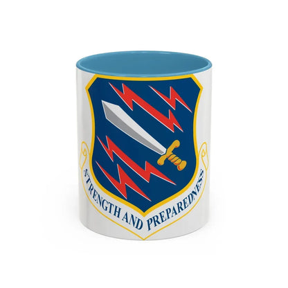 21st Space Wing (U.S. Air Force) Accent Coffee Mug 11oz Light Blue - Go Mug Yourself
