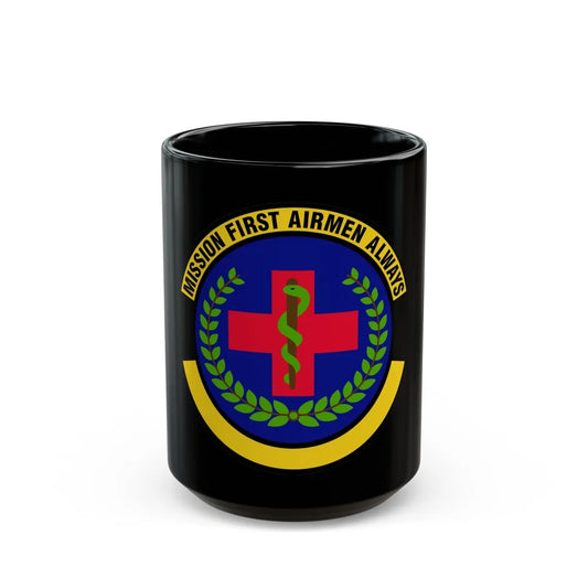 22 Healthcare Operations Squadron AMC (U.S. Air Force) Black Coffee Mug-15oz-Go Mug Yourself