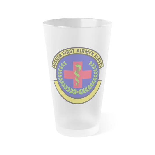 22 Healthcare Operations Squadron AMC (U.S. Air Force) Frosted Pint Glass 16oz-16oz-Frosted-Go Mug Yourself