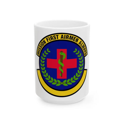 22 Healthcare Operations Squadron AMC (U.S. Air Force) White Coffee Mug-15oz-Go Mug Yourself