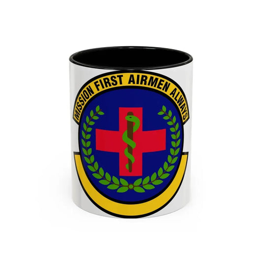 22 Healthcare Operations Squadron AMC (U.S. Air Force) Accent Coffee Mug 11oz Black - Go Mug Yourself