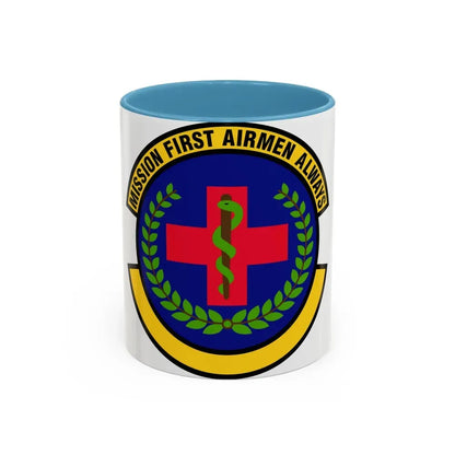 22 Healthcare Operations Squadron AMC (U.S. Air Force) Accent Coffee Mug 11oz Light Blue - Go Mug Yourself
