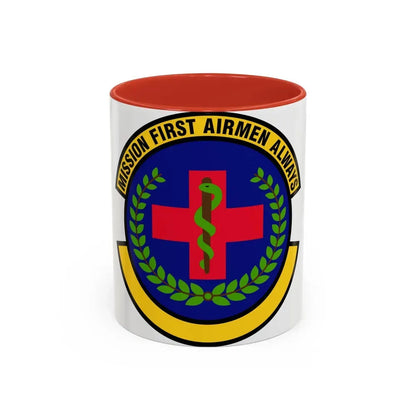 22 Healthcare Operations Squadron AMC (U.S. Air Force) Accent Coffee Mug 11oz Red - Go Mug Yourself