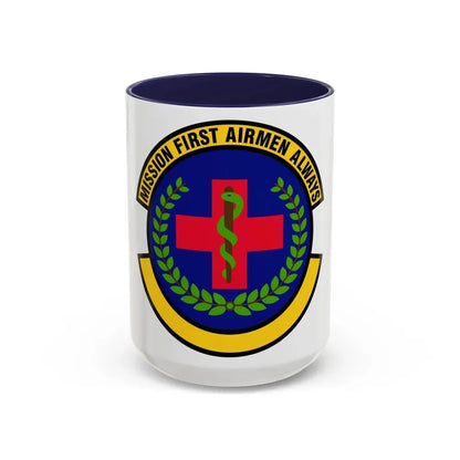 22 Healthcare Operations Squadron AMC (U.S. Air Force) Accent Coffee Mug 15oz Navy - Go Mug Yourself