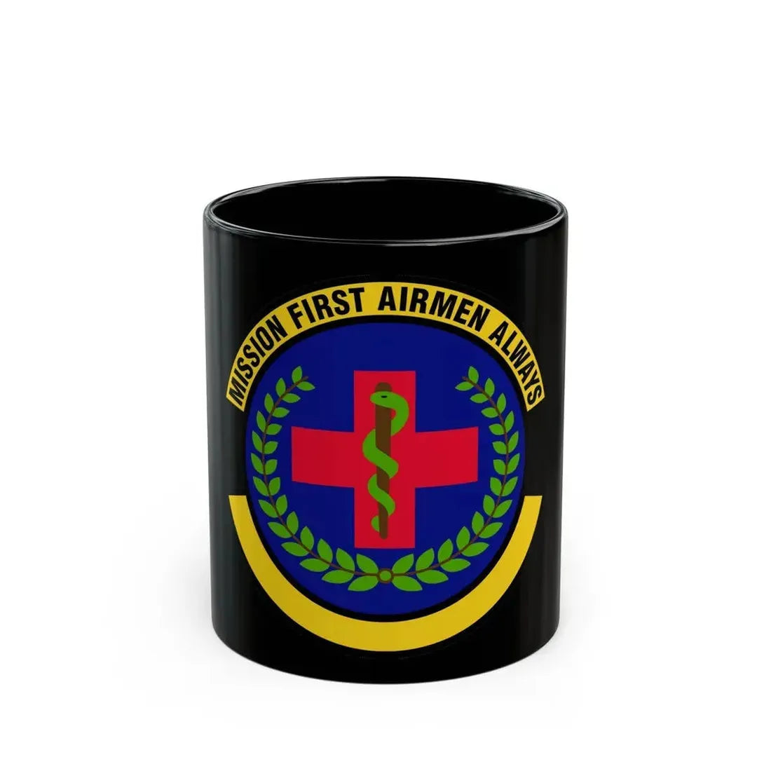 22 Healthcare Operations Squadron AMC (U.S. Air Force) Black Coffee Mug 11oz - Go Mug Yourself
