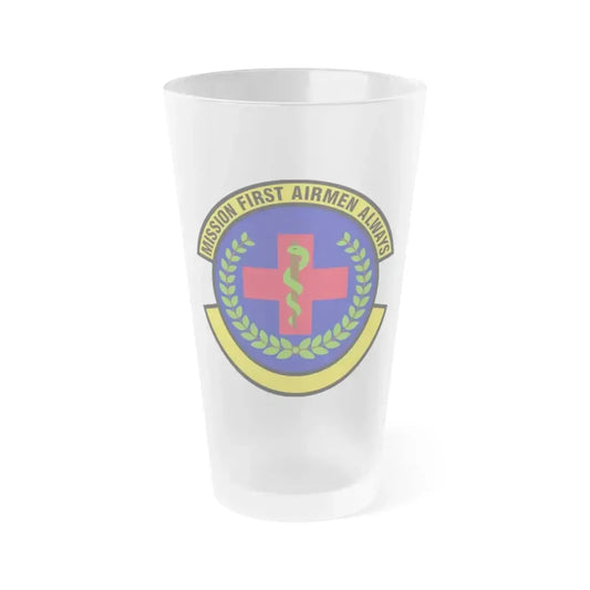 22 Healthcare Operations Squadron AMC (U.S. Air Force) Frosted Pint Glass 16oz 16oz Frosted - Go Mug Yourself