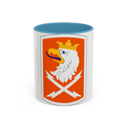 22 Signal Brigade (U.S. Army) Accent Coffee Mug-11oz-Light Blue-Go Mug Yourself