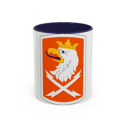 22 Signal Brigade (U.S. Army) Accent Coffee Mug-11oz-Navy-Go Mug Yourself