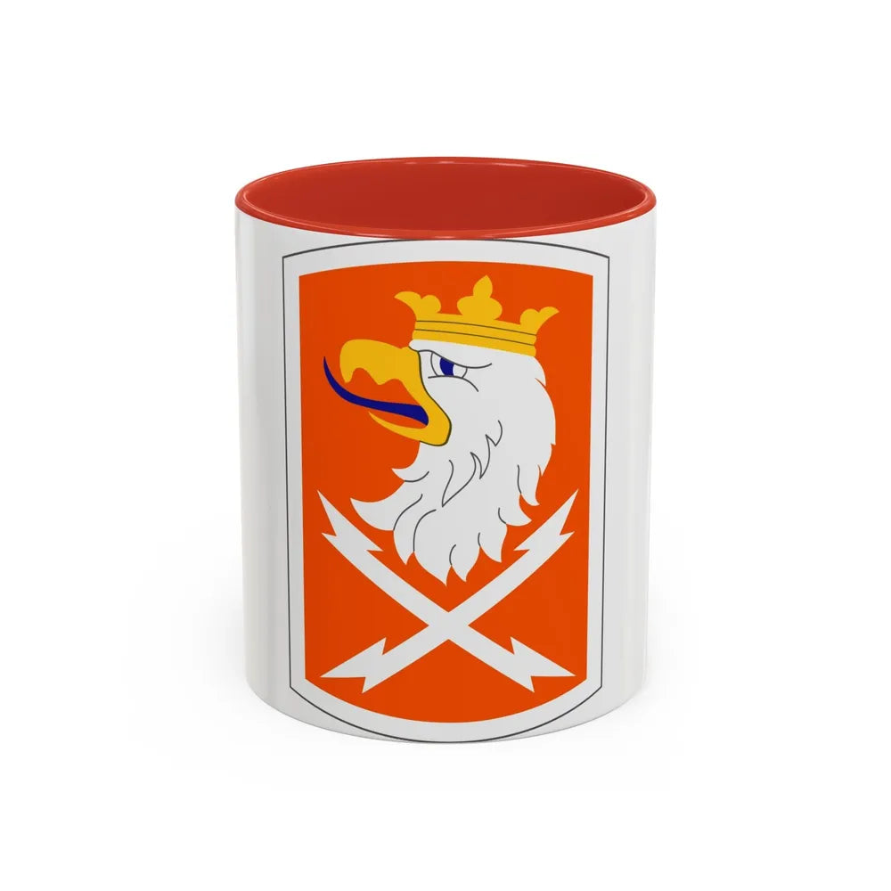 22 Signal Brigade (U.S. Army) Accent Coffee Mug-11oz-Red-Go Mug Yourself