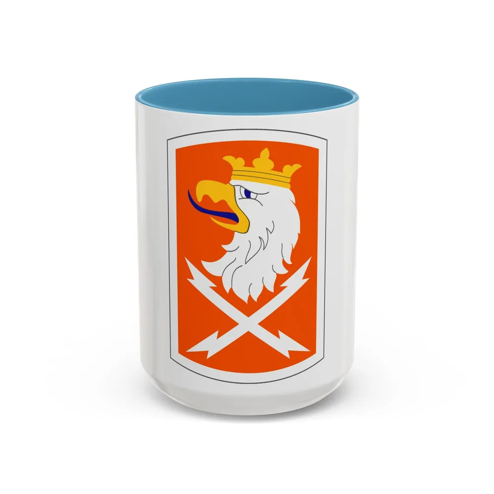 22 Signal Brigade (U.S. Army) Accent Coffee Mug-15oz-Light Blue-Go Mug Yourself