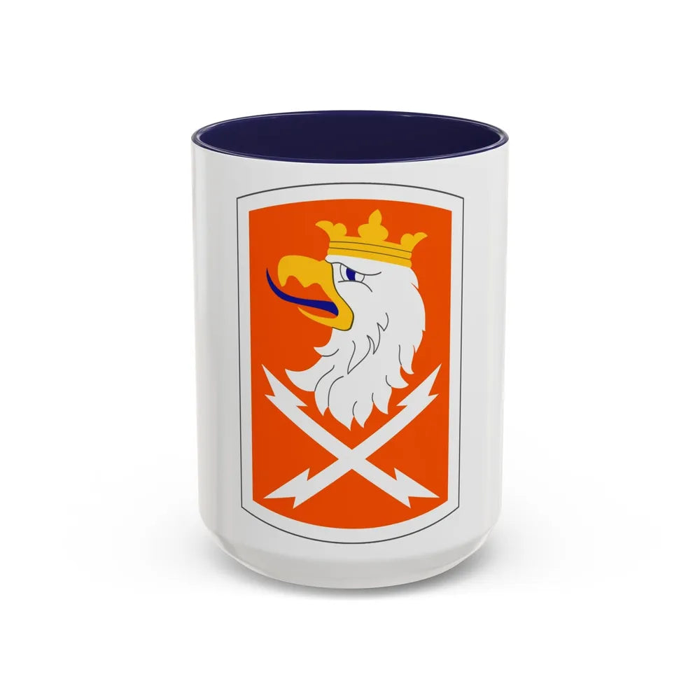 22 Signal Brigade (U.S. Army) Accent Coffee Mug-15oz-Navy-Go Mug Yourself