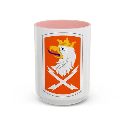 22 Signal Brigade (U.S. Army) Accent Coffee Mug-15oz-Pink-Go Mug Yourself