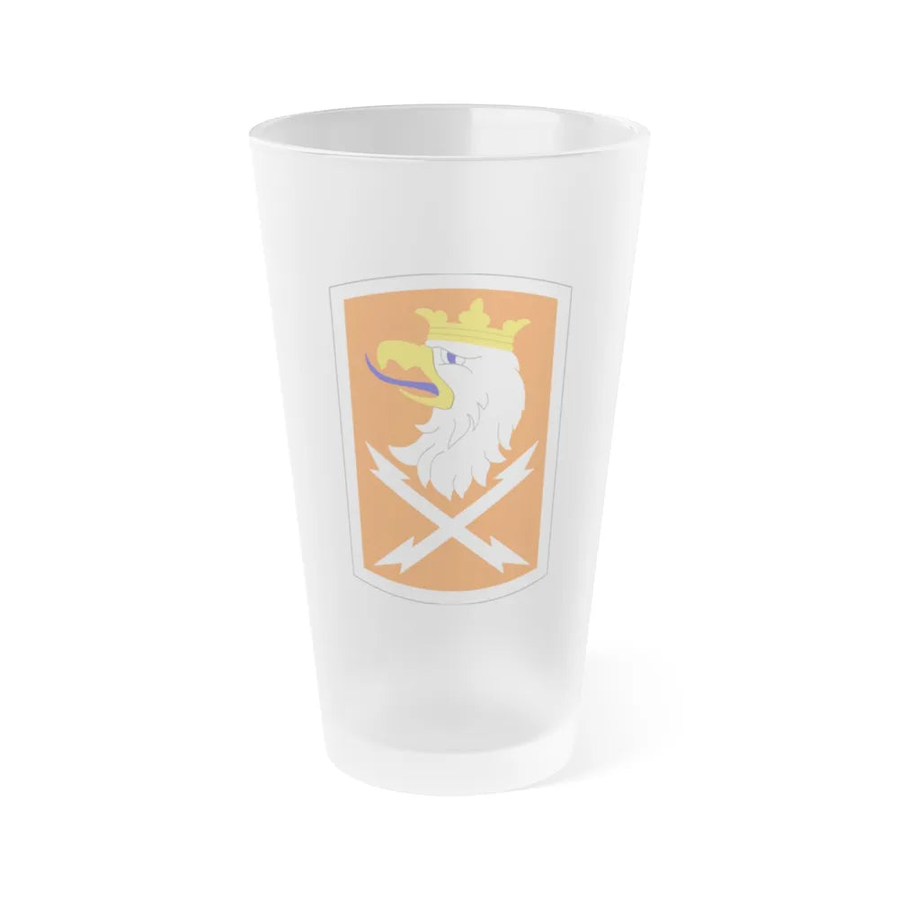 22 Signal Brigade (U.S. Army) Frosted Pint Glass 16oz-Go Mug Yourself