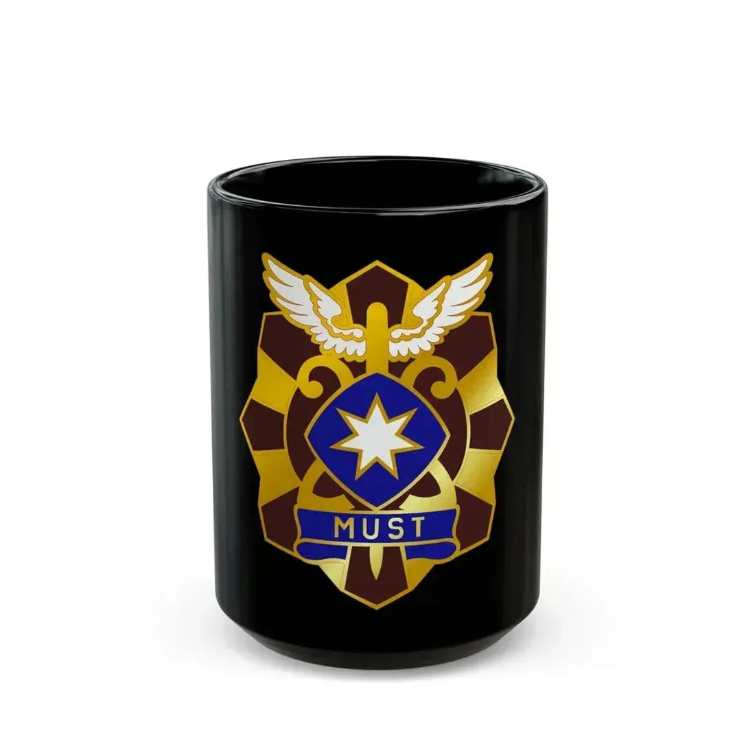 22 Surgical Hospital (U.S. Army) Black Coffee Mug 15oz - Go Mug Yourself