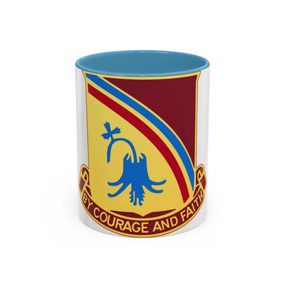 22 Transportation Battalion (U.S. Army) Accent Coffee Mug-11oz-Light Blue-Go Mug Yourself