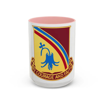 22 Transportation Battalion (U.S. Army) Accent Coffee Mug-15oz-Pink-Go Mug Yourself