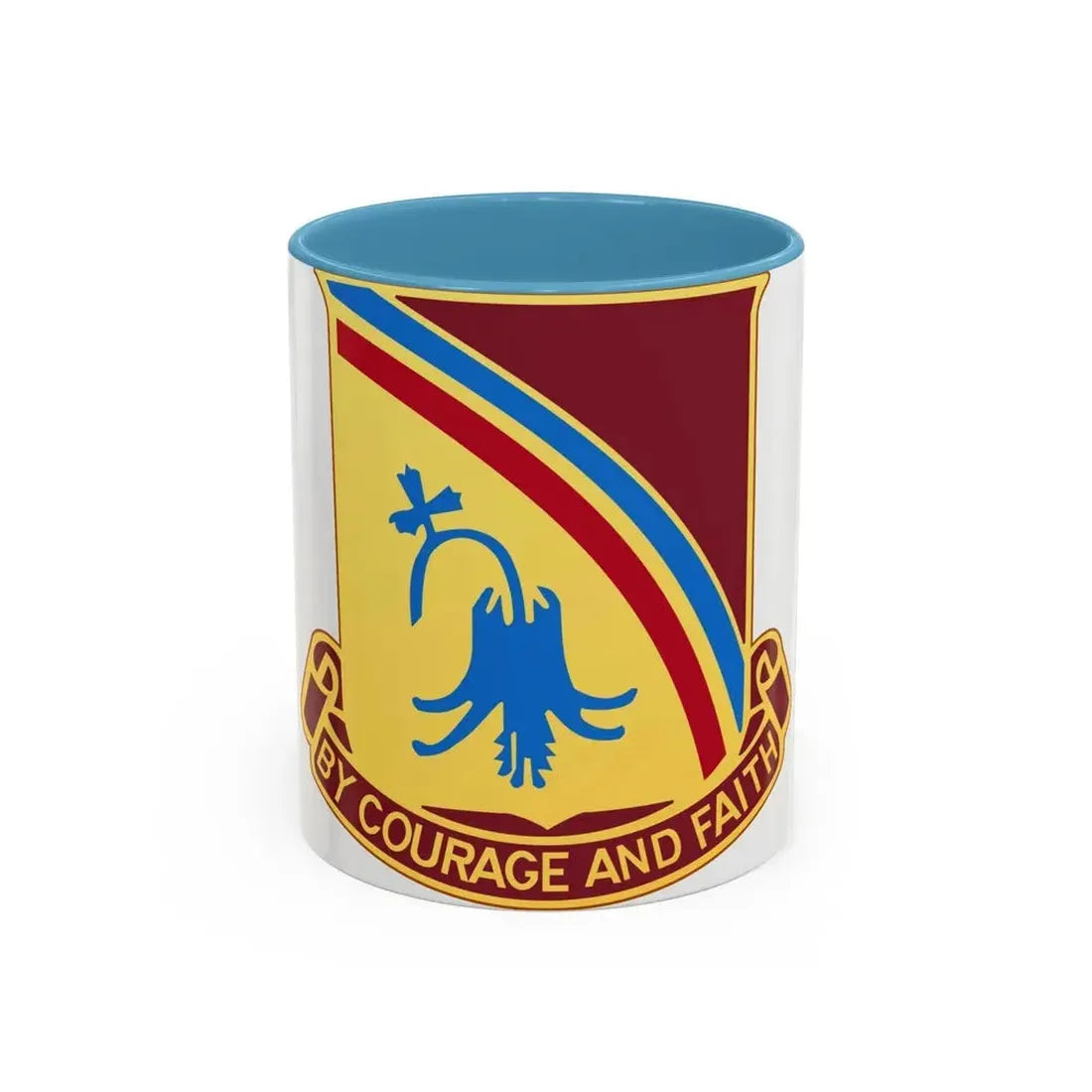 22 Transportation Battalion (U.S. Army) Accent Coffee Mug 11oz Light Blue - Go Mug Yourself