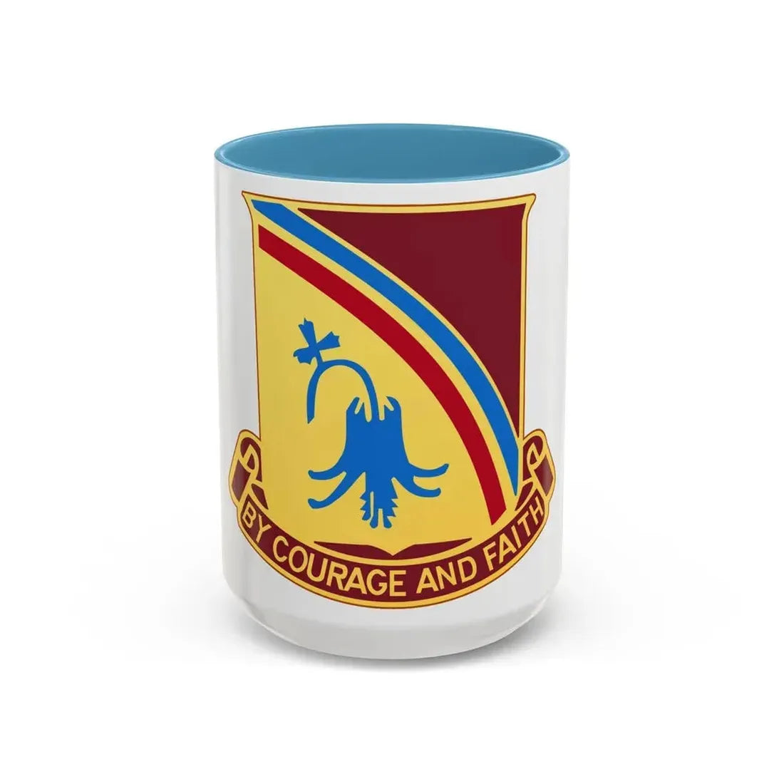 22 Transportation Battalion (U.S. Army) Accent Coffee Mug 15oz Light Blue - Go Mug Yourself