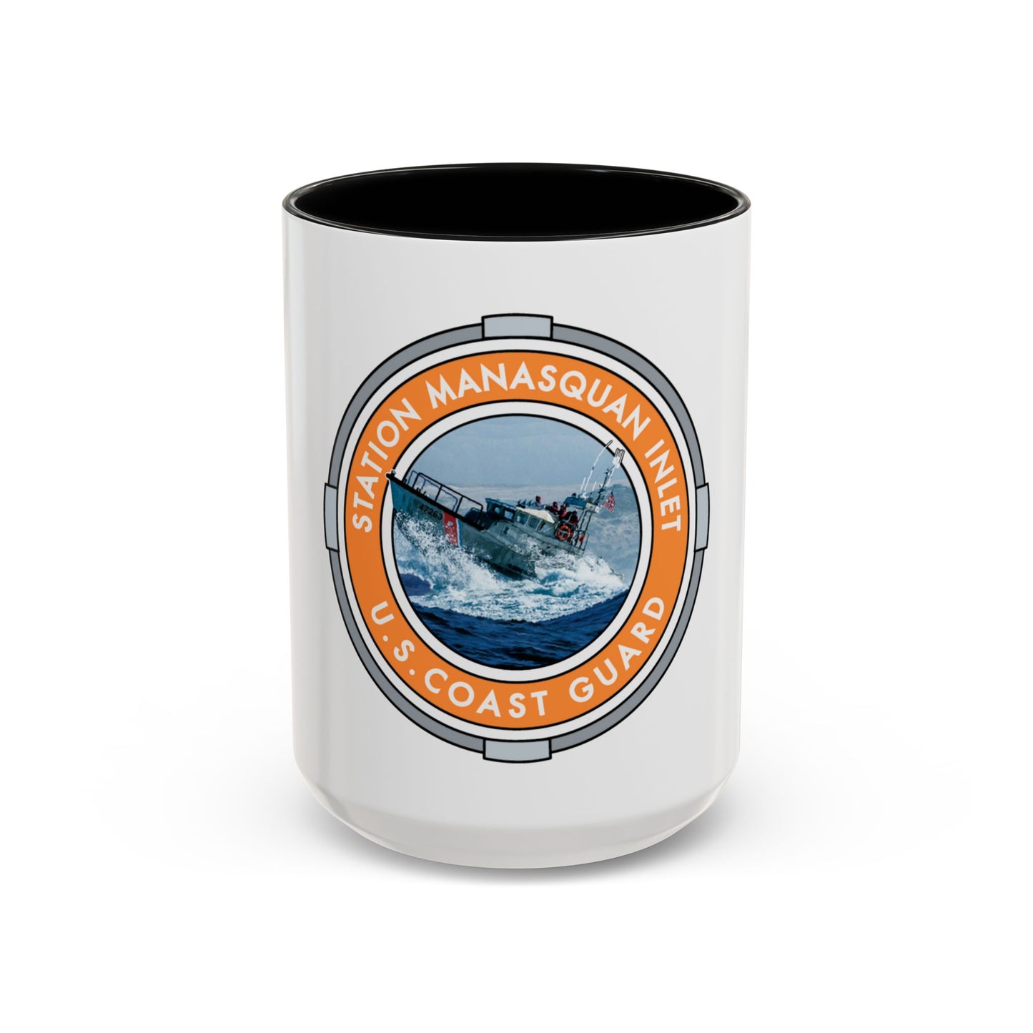 USCG Station Manasquan Inlet (U.S. Coast Guard) Accent Coffee Mug