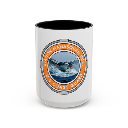 USCG Station Manasquan Inlet (U.S. Coast Guard) Accent Coffee Mug
