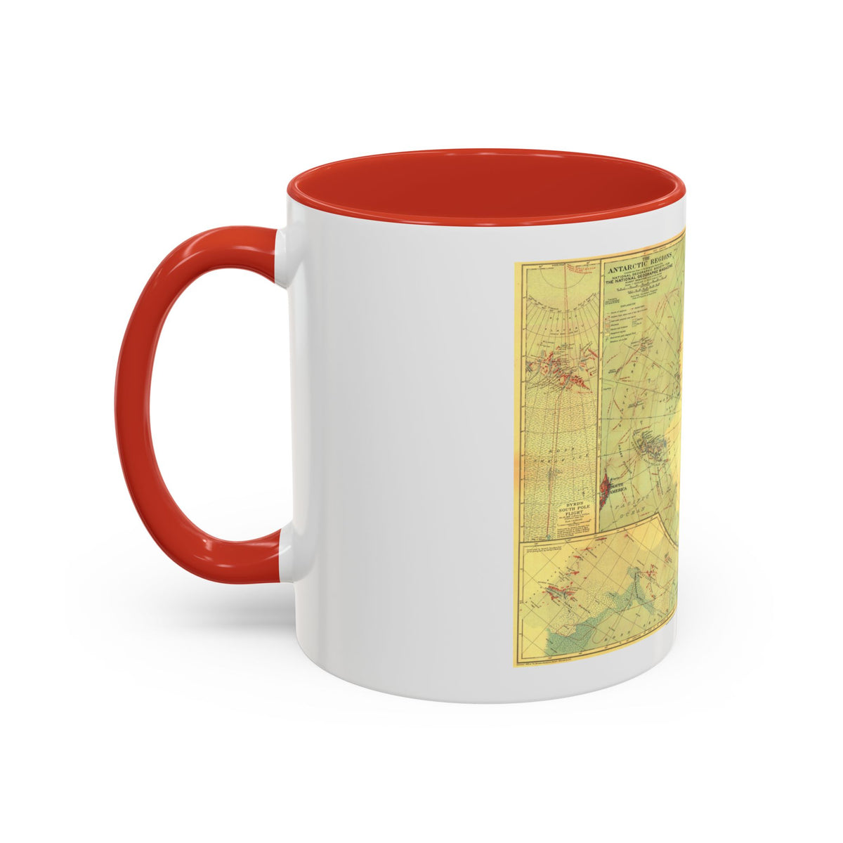 Antarctic Regions (1932) (Map) Accent Coffee Mug