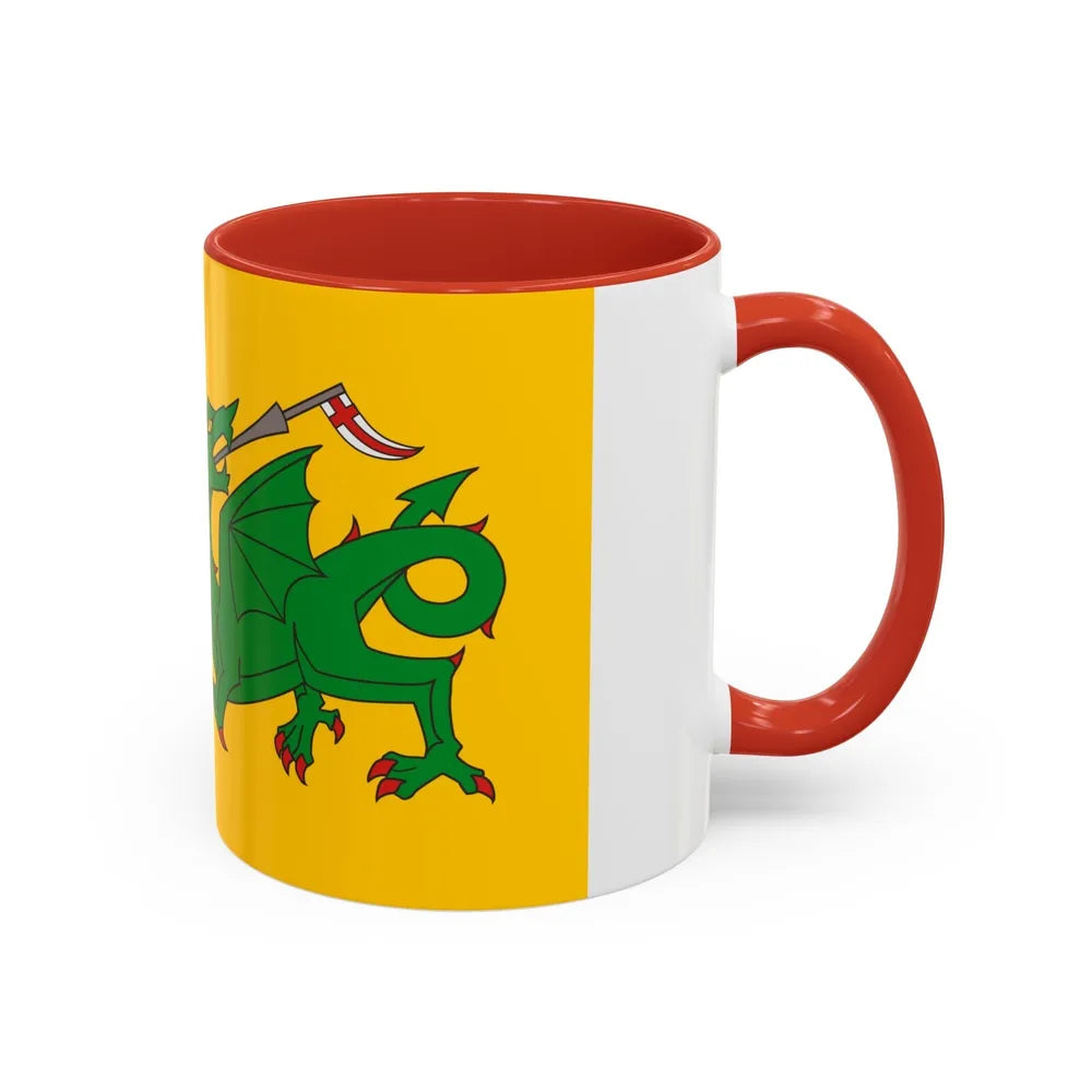 Flag of Evenley UK - Accent Coffee Mug-Go Mug Yourself