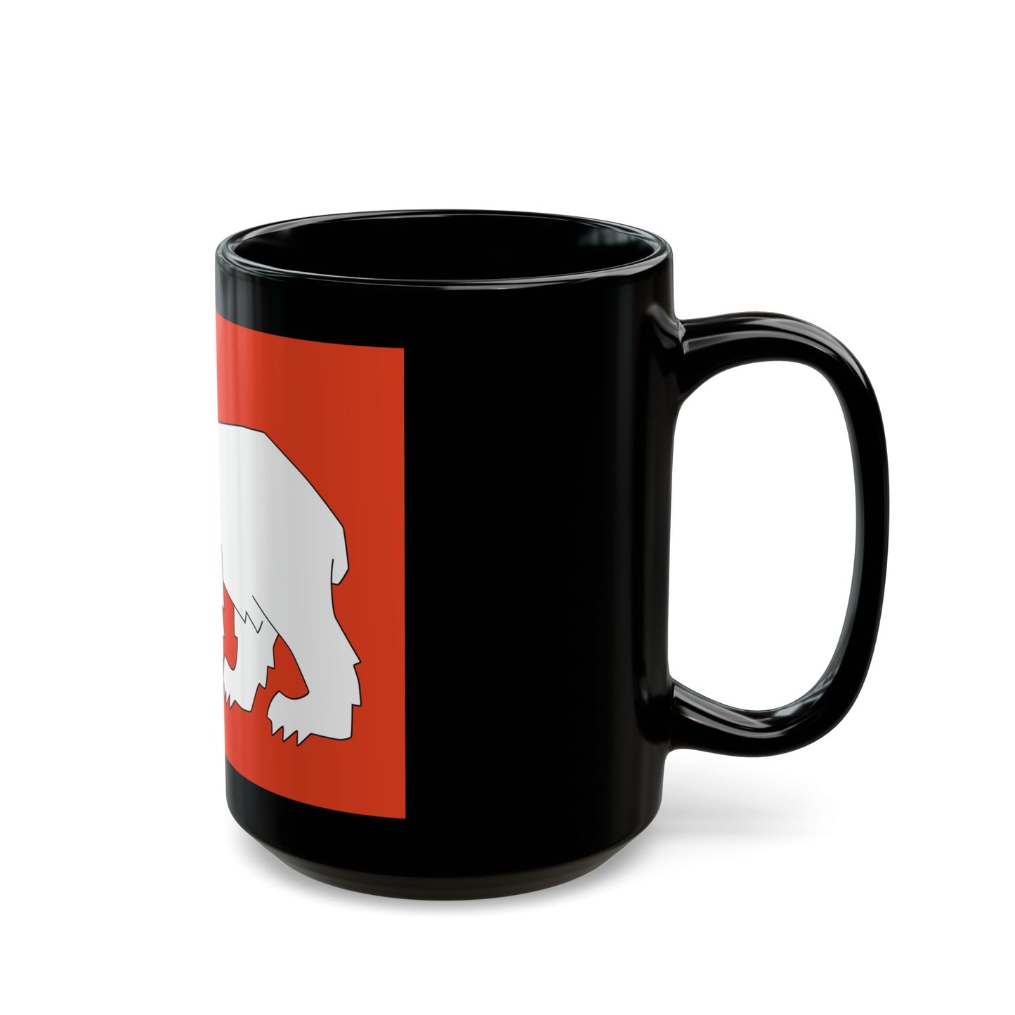 Flag of Hammerfest Troms og Finnmark Norway - Black Coffee Mug-Go Mug Yourself