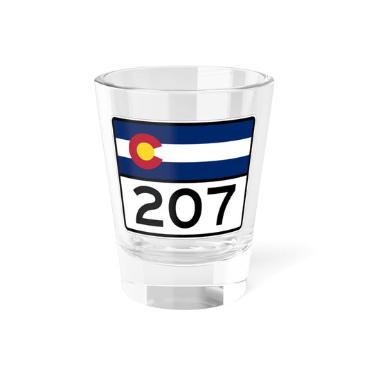 Colorado 207 wide (Colorado) (Road Sign) Shot Glass 1.5oz-1.5oz-Go Mug Yourself