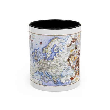 Europe - History The Major Turning Points (1983) (Map) Accent Coffee Mug
