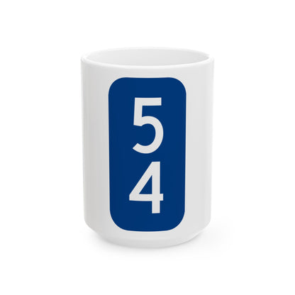 Warren County 54 NY tab (New York) (Road Sign) White Coffee Mug