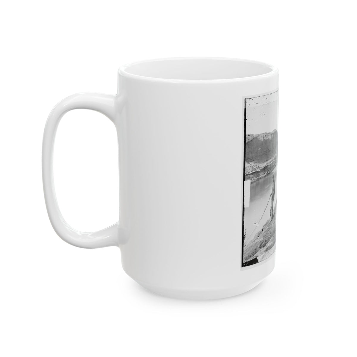 James River, Va. View Of The Completed Dutch Gap Canal (U.S. Civil War) White Coffee Mug
