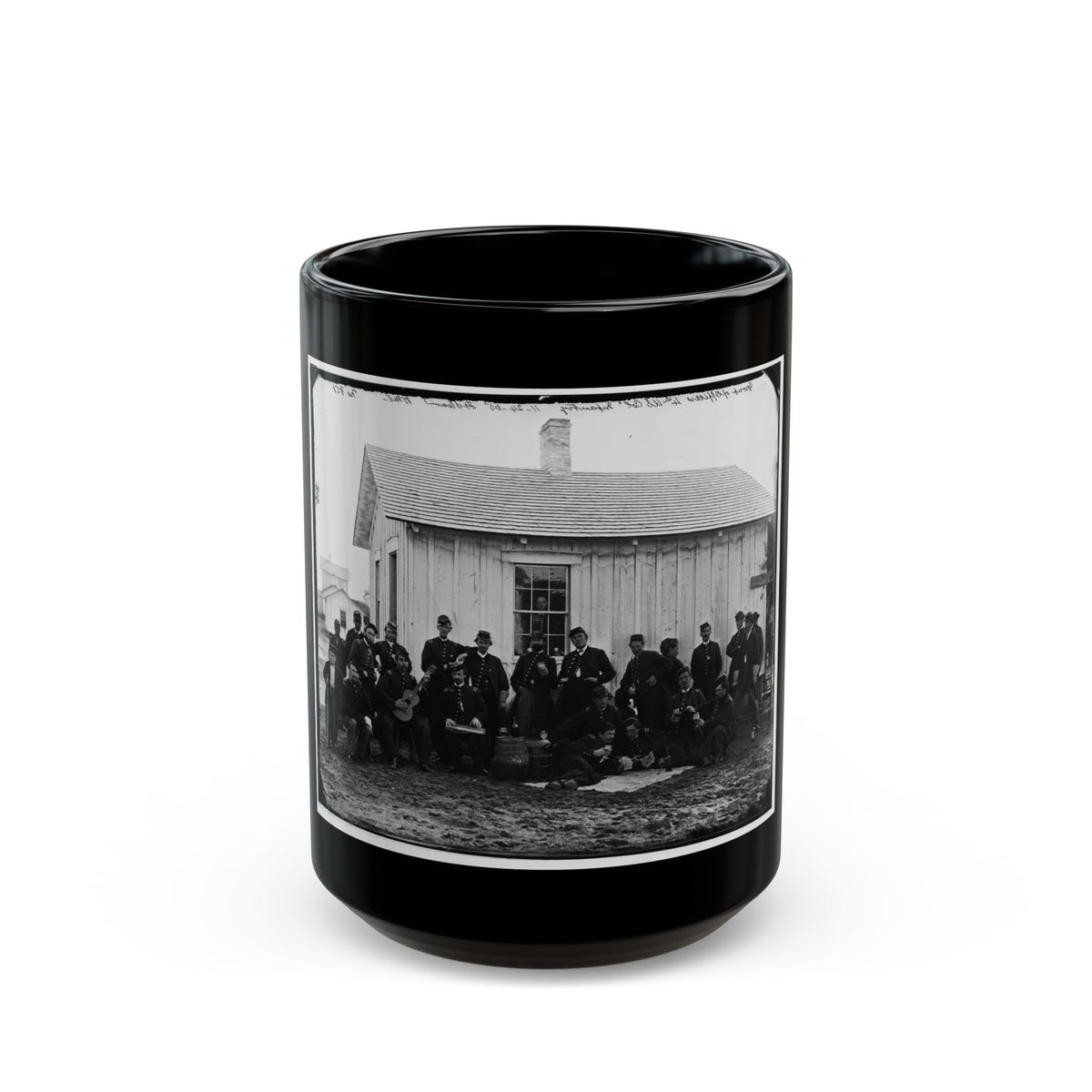 District Of Columbia. White Officers Of 4th U.S. Colored Infantry At Leisure, Fort Slocum (U.S. Civil War) Black Coffee Mug